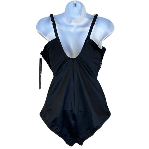 Miraclesuit Dali Leopard It's A Wrap One-Piece Swimsuit Brown Women 12 NWT - Picture 5 of 12